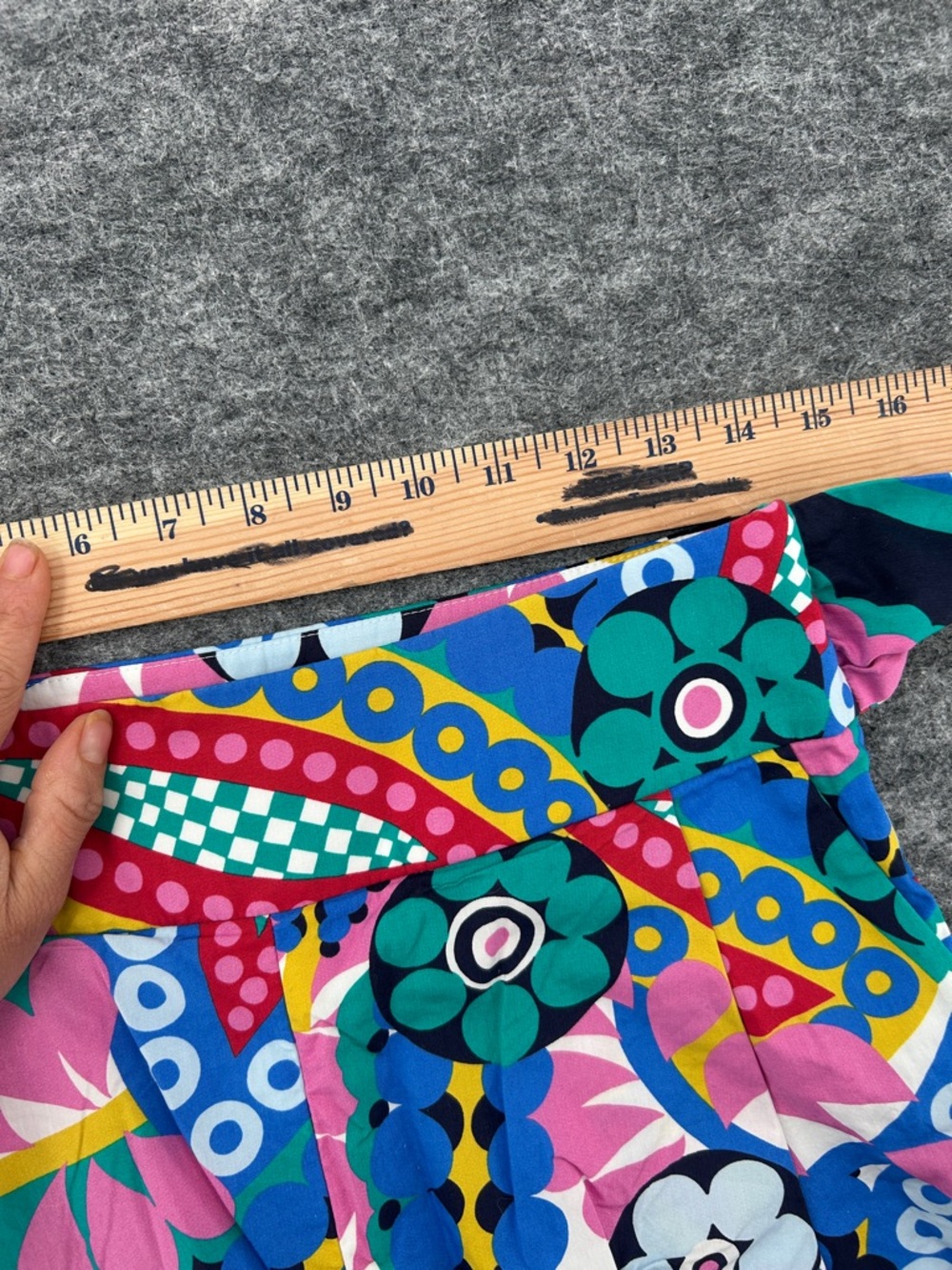 J. Crew Pink Blue Green Multi-Print Tie-Waist Skort - Picture 11 of 13